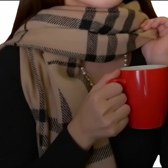 Burberry Giant Check Wool Scarf - Picture 6 of 7